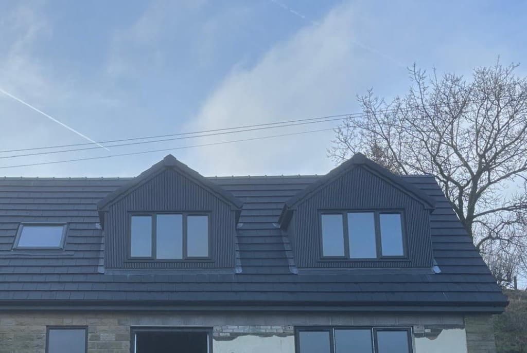 Completed domestic reroof with dormers by Cooper Roofcraft
